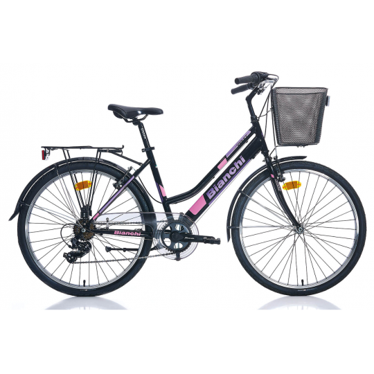 Bianchi Violet 26 Jant V-Fren Şehir Bisikleti (Siyah Lila Pembe)