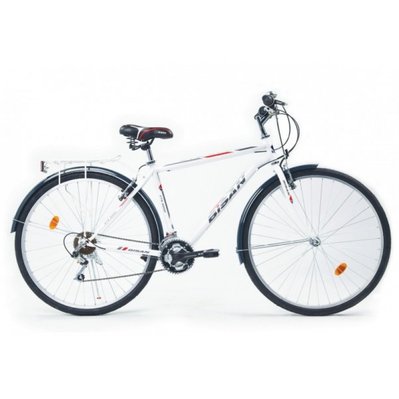 Bisan Cts 5200 28 V Şehir Bisikleti (Beyaz-Kırmızı)