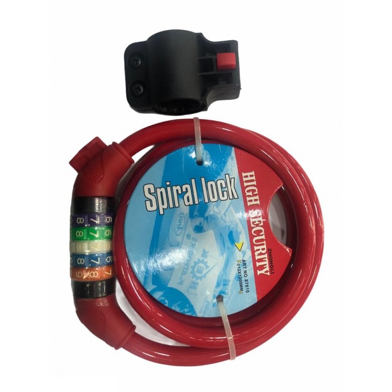 Kilit 12x1200mm Zhongli Şifreli Kırmızı