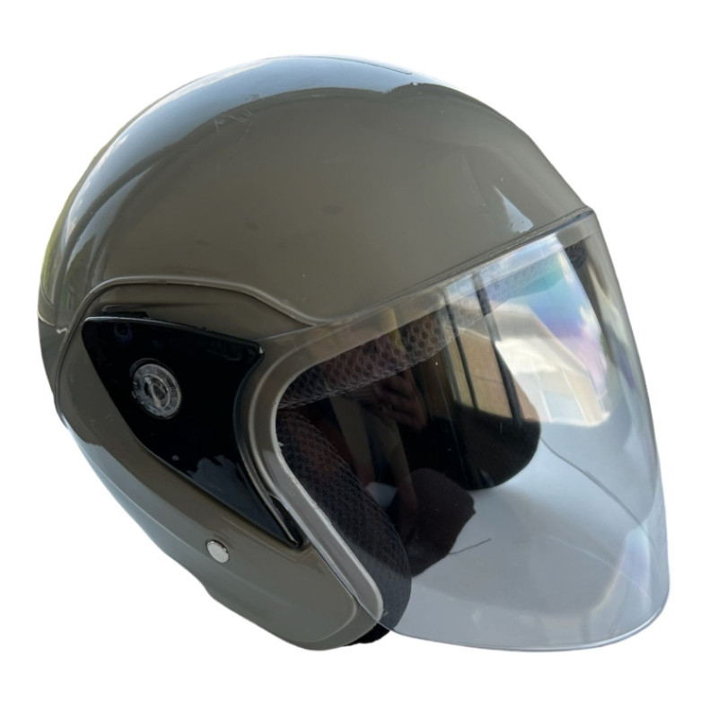 KASK ÇENELİKSİZ (Camlı) GRİ