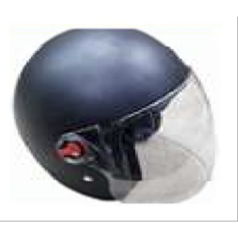 KASK ÇENELİKSİZ (Camlı) MAT SİYAH