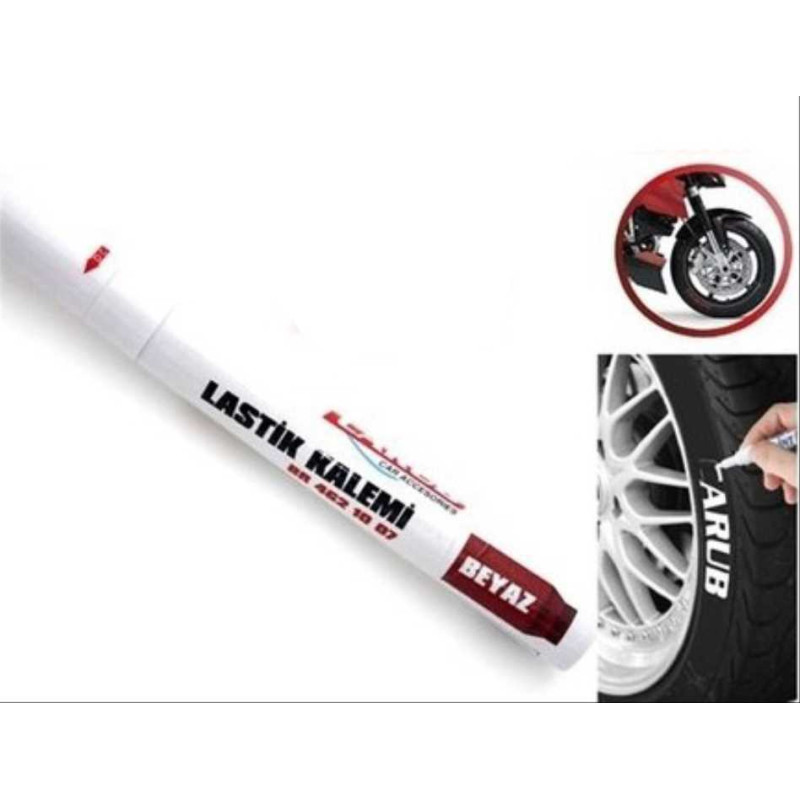 LASTİK BOYA KALEMİ BEYAZ (1007)