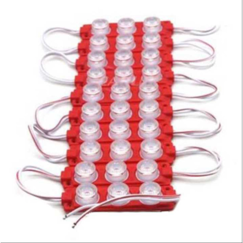 PARMAK LED YUVARLAK CAMLI KIRMIZI (10 ADET) 12V